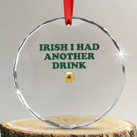 Irish I Had Another Drink Crystal Glass Ornament Funny St Patricks Day Beer Drinking Joke Pub Humor