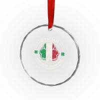 Irish Italian Pride Crystal Glass Ornament O'Talian Irish Heart Italian Soul St Patricks Day