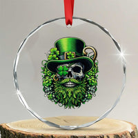 Irish Leprechaun Skull Crystal Glass Ornament St Patricks Day Party Gift