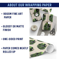 Irish Leprechaun Skull Wrapping Paper Roll St Patricks Day Party Gift