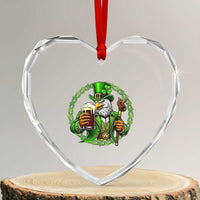 Irish Patriotic Eagle Leprechaun Heart Crystal Glass Ornament St Patricks Day Gift