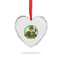 Irish Patriotic Eagle Leprechaun Heart Crystal Glass Ornament St Patricks Day Gift