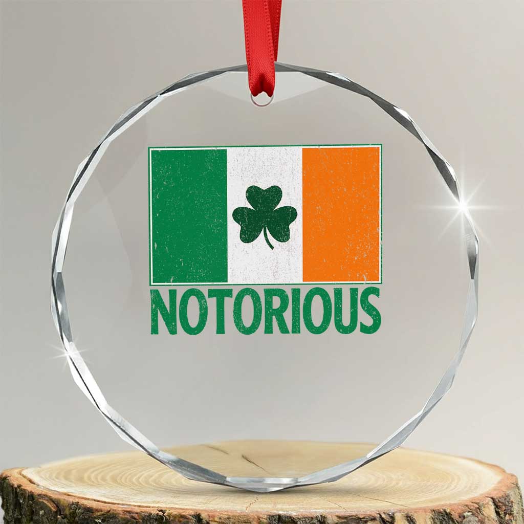 Irish Pride Boxing Fighting Notorious Crystal Glass Ornament Vintage Ireland Flag Irish Retro Throwback