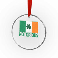 Irish Pride Boxing Fighting Notorious Crystal Glass Ornament Vintage Ireland Flag Irish Retro Throwback