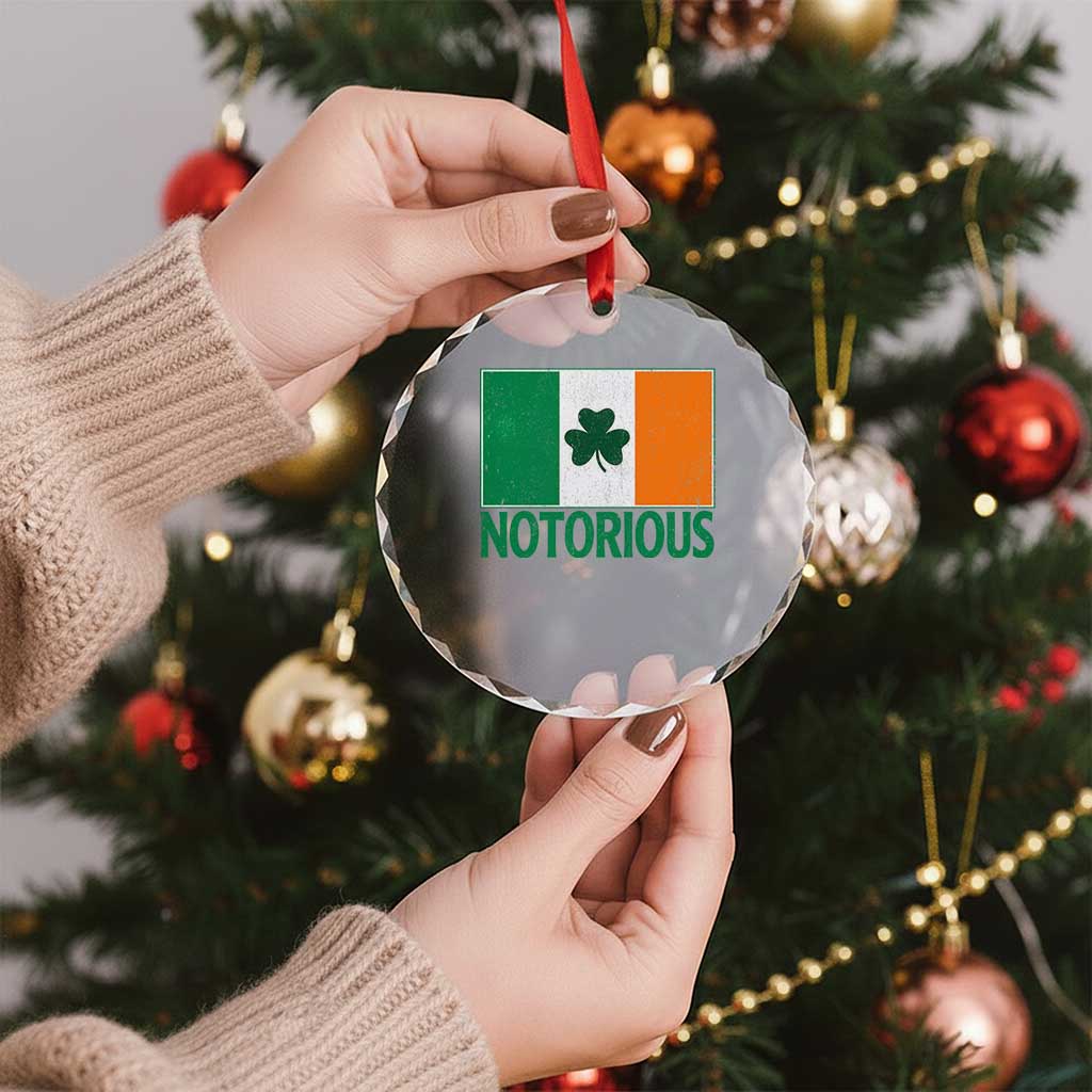 Irish Pride Boxing Fighting Notorious Crystal Glass Ornament Vintage Ireland Flag Irish Retro Throwback