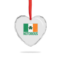 Irish Pride Boxing Fighting Notorious Heart Crystal Glass Ornament Vintage Ireland Flag Irish Retro Throwback