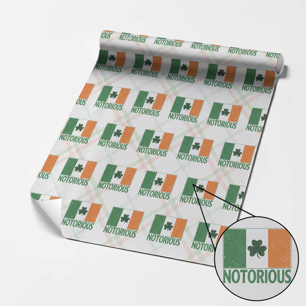 Irish Pride Boxing Fighting Notorious Wrapping Paper Roll Vintage Ireland Flag Irish Retro Throwback
