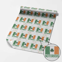 Irish Pride Boxing Fighting Notorious Wrapping Paper Roll Vintage Ireland Flag Irish Retro Throwback
