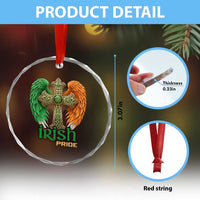 Irish Pride Celtic Cross Crystal Glass Ornament Christian Gift