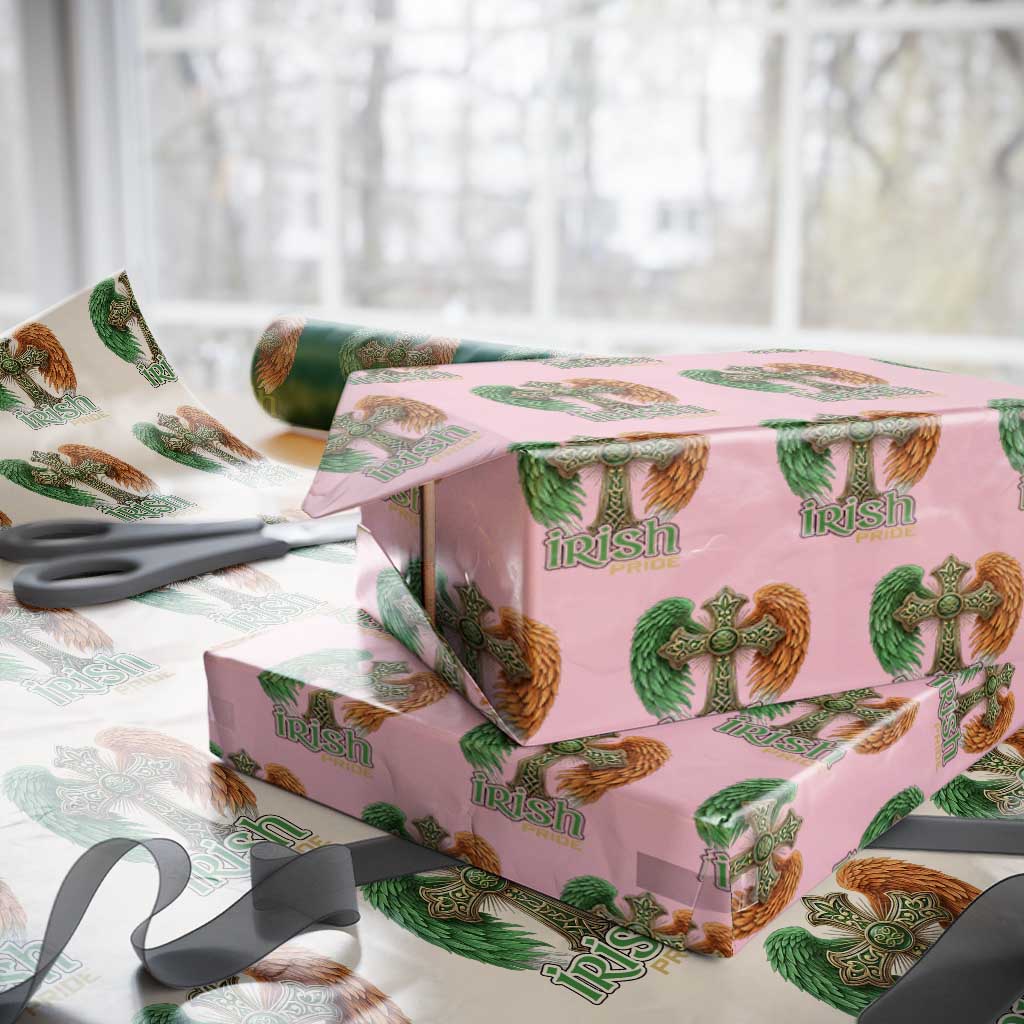 Irish Pride Celtic Cross Wrapping Paper Roll Christian Gift