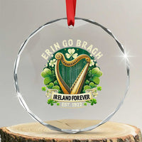 Irish Pride Crystal Glass Ornament Ireland Forever Erin Go Bragh Est 1922 Harp Shamrock - undefined