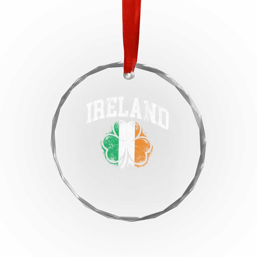 Irish Pride Crystal Glass Ornament Ireland Shamrock Flag St Patricks Day