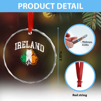 Irish Pride Crystal Glass Ornament Ireland Shamrock Flag St Patricks Day