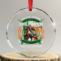 Irish Pride Crystal Glass Ornament The Devil Whispers You Can't Withstand The Storm The Irishman Replies - Wonder Print Shop