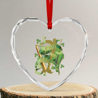 Irish Pride Heart Crystal Glass Ornament Erin Go Bragh Harp Shamrock St Patrick's Day - Wonder Print Shop