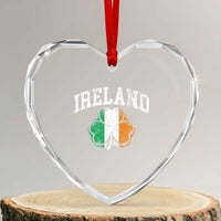 Irish Pride Heart Crystal Glass Ornament Ireland Shamrock Flag St Patricks Day