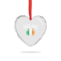 Irish Pride Heart Crystal Glass Ornament Ireland Shamrock Flag St Patricks Day