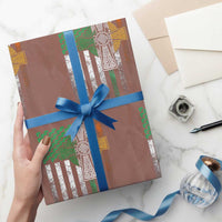 Irish Pride Wrapping Paper Roll American Flag Celtic Cross Shamrock St Patrick's Day - Wonder Print Shop