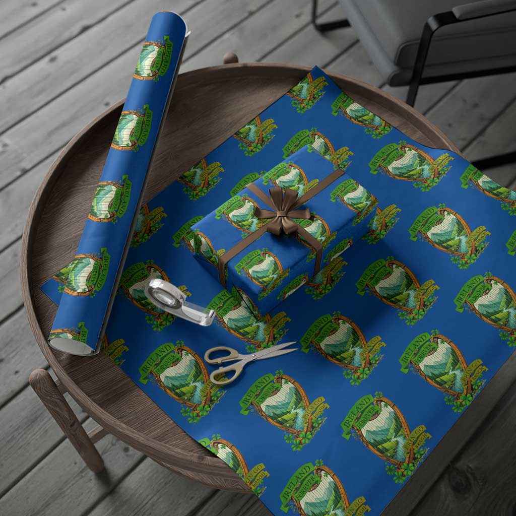 Irish Pride Wrapping Paper Roll Ireland Forever Erin Go Bragh Harp Shamrock - Wonder Print Shop