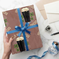 Irish Shamrock Beer Day Wrapping Paper Roll Hello Darkness My Old Friend