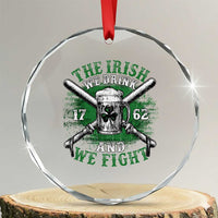 Irish Soldiers 1762 Crystal Glass Ornament The Irish We Drink And We Fight Shamrock Beer Parade - Wonder Print Shop