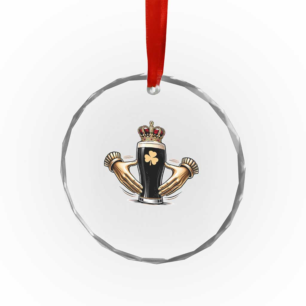 Irish Stout Claddagh Ring Beer Galway Ireland Souvenir Crystal Glass Ornament