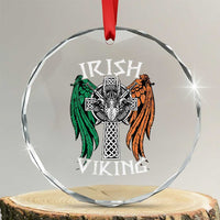 Irish Viking Crystal Glass Ornament Vintage Shamrock Celtic Viking Skull - Wonder Print Shop