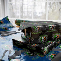 Irish Viking Wrapping Paper Roll Irish To The Bone Vintage Ireland Flag Skull - Wonder Print Shop