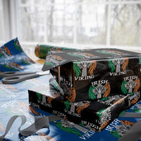 Irish Viking Wrapping Paper Roll Vintage Shamrock Celtic Viking Skull - Wonder Print Shop