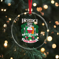 Iriski Half Irish Half Polish Crystal Glass Ornament Polish St Patricks Day Eagle - Wonder Print Shop