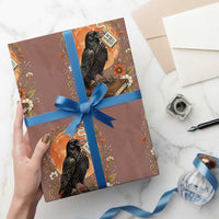 Is He Dead Yet Raven Drinking Coffee Wrapping Paper Roll Vintage Book Political Dark Humor