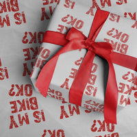 Is My Bike OK? Funny Motorcycle Dirt Bike Biker Wrapping Paper Roll Funny Mountain Biking Biker Cycling