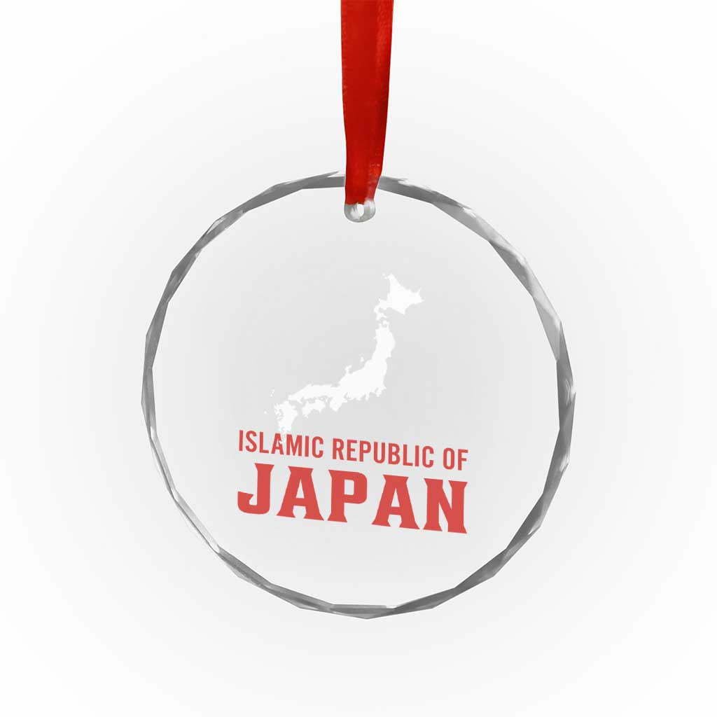Islamic Republic of Japan Country Map Graphic Crystal Glass Ornament Viral Political Satire Meme