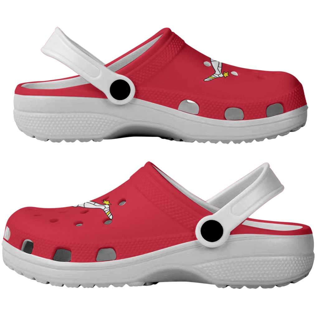 Isle of Man Clogs Shoes Flag Color Inspiration - Wonder Print Shop