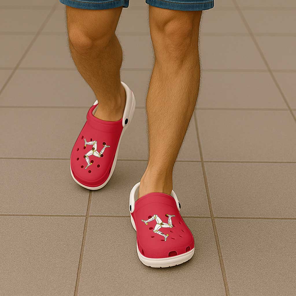 Isle of Man Clogs Shoes Flag Color Inspiration - Wonder Print Shop
