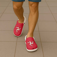 Isle of Man Clogs Shoes Flag Color Inspiration - Wonder Print Shop