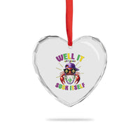 It Aint Gonna Suck Itself Crawfish Funny Mardi Gras Heart Crystal Glass Ornament - Wonder Print Shop
