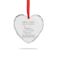 It Is 225 Somewhere Funny BBQ Smoker Grill Heart Crystal Glass Ornament