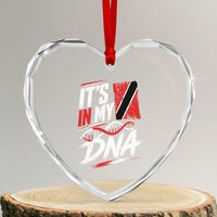 It Is in My DNA Trinidad and Tobago Heart Crystal Glass Ornament Trinidadian Flag Roots