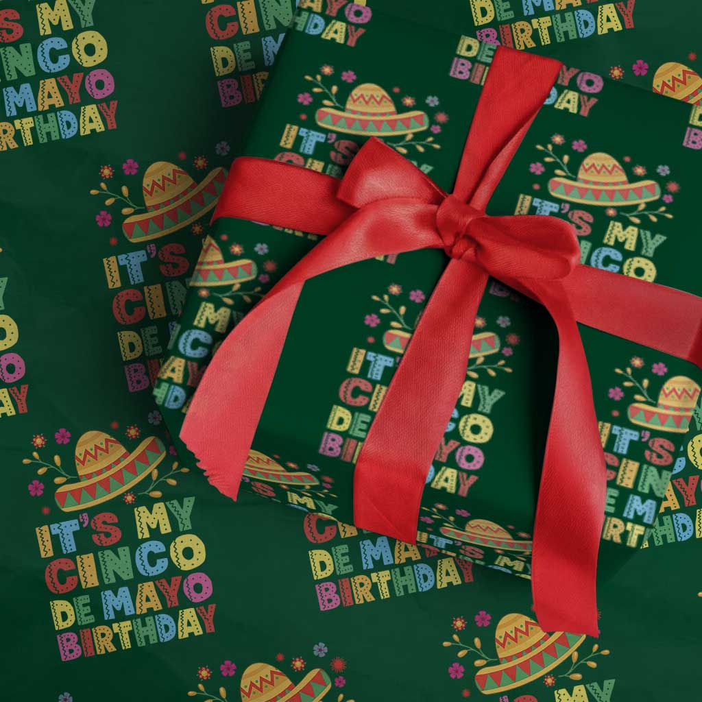 It Is My Cinco De Mayo Birthday Fiesta Wrapping Paper Roll Funny Mexican Party