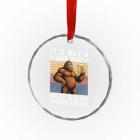 It Is Not A Dad Bod It Is A Father Figure Crystal Glass Ornament Funny Beer Bigfoot Dad Father's Day
