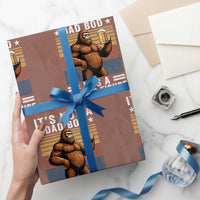It Is Not A Dad Bod It Is A Father Figure Wrapping Paper Roll Funny Beer Bigfoot Dad Father's Day