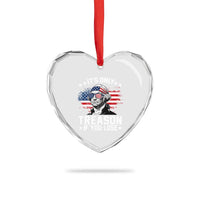 It Is Only Treason If You Lose George Washington Heart Crystal Glass Ornament Funny 4th of July Vintage American Flag