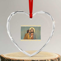 It Started Out With A Kiss Christian Easter Heart Crystal Glass Ornament Judas Betrayal Biblical Scene Faith Reflection Gift