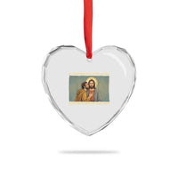 It Started Out With A Kiss Christian Easter Heart Crystal Glass Ornament Judas Betrayal Biblical Scene Faith Reflection Gift