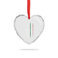 Italian American Flag Heart Crystal Glass Ornament Retro Italy Flag Italian Family - Wonder Print Shop