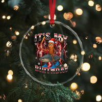 Italian Brainrot Christmas Meme Crystal Glass Ornament It Is My Birthday - Wonder Print Shop