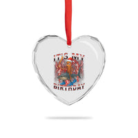 Italian Brainrot Christmas Meme Heart Crystal Glass Ornament It Is My Birthday - Wonder Print Shop