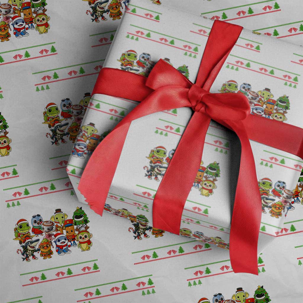 Italian Brainrot Christmas Meme Wrapping Paper Roll All I Want For Xmas Is More Brainot - Wonder Print Shop
