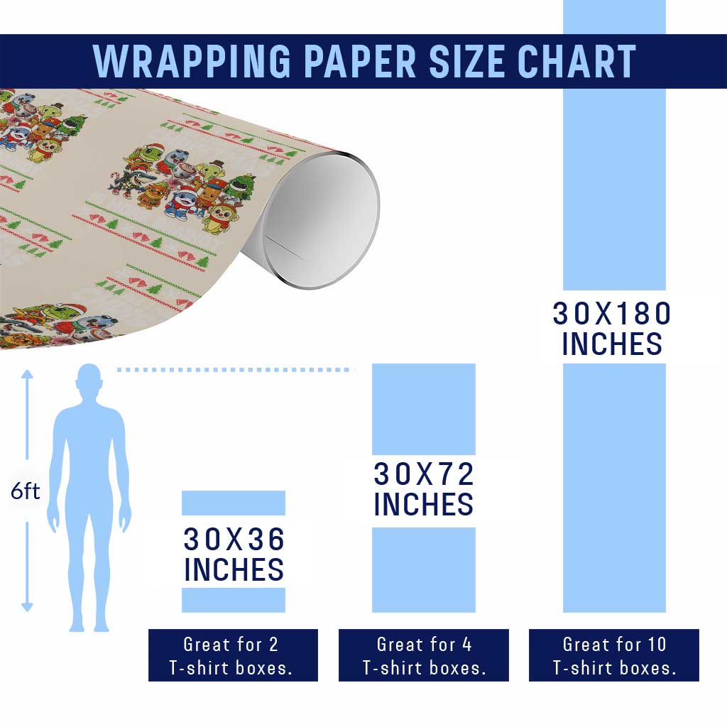 Italian Brainrot Christmas Meme Wrapping Paper Roll All I Want For Xmas Is More Brainot - Wonder Print Shop